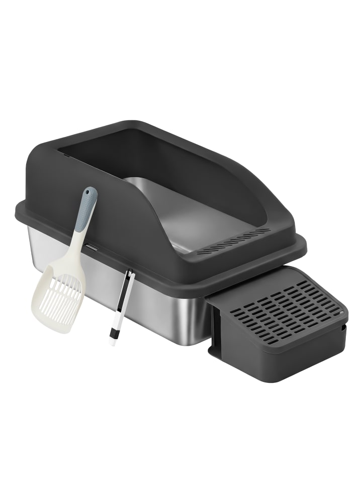 Katzentoilette Boxal in Schwarz - (B)62 x (H)30 x (T)42 cm