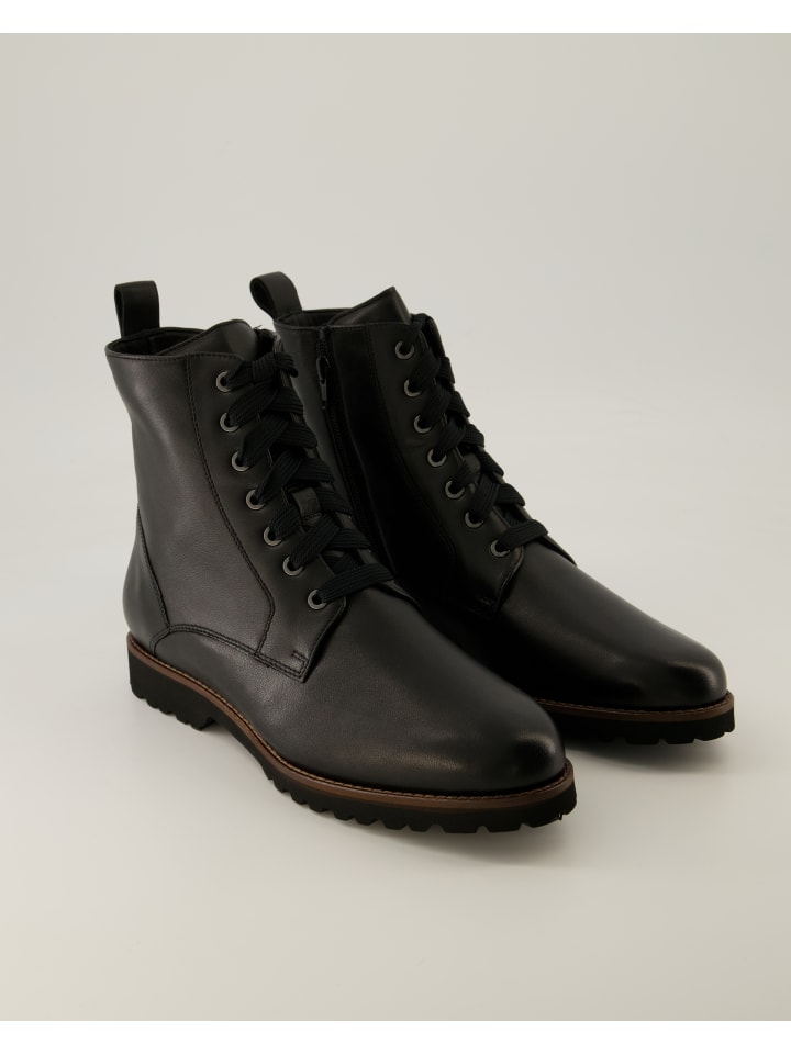 Schnürstiefeletten in Schwarz