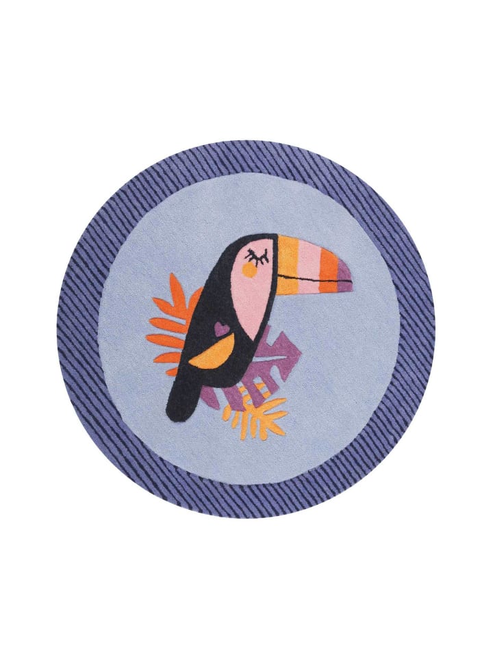 Kinderteppich E-Toucan in blau