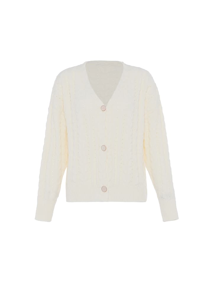 Damen Strickjacke in WOLLWEISS