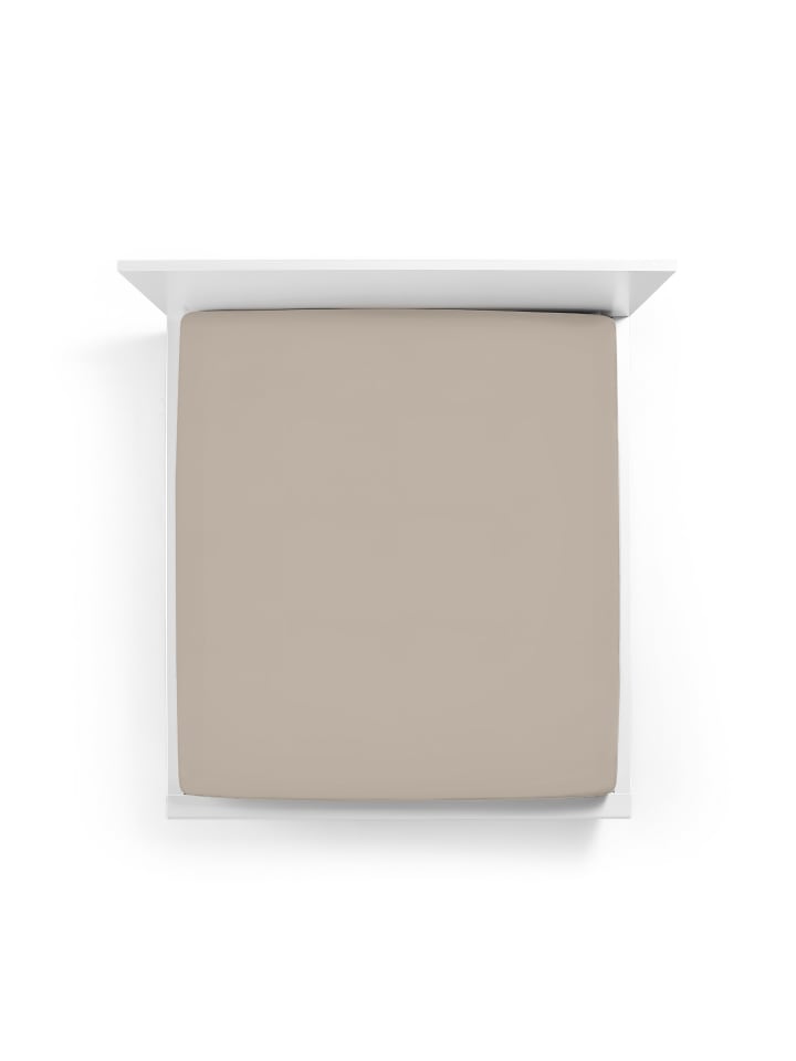 Spannbettlaken Bella Donna Jersey in Perlgrau