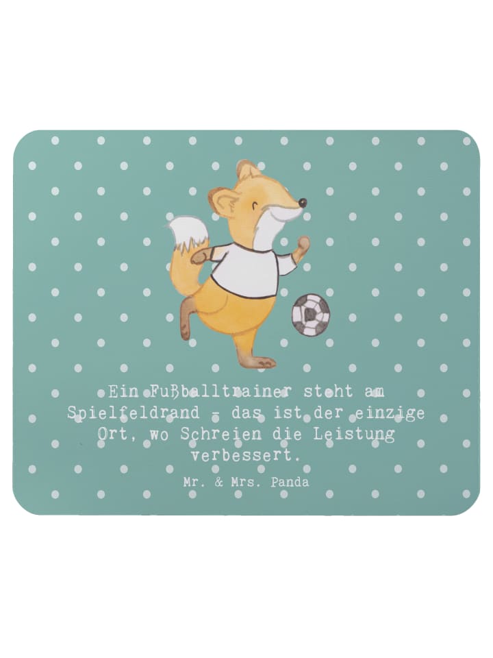 Mousepad Fußballtrainer Energie mit Spruch in Meeresbrise