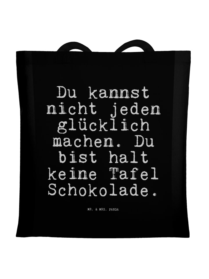 Tote Bag Du kannst nicht jeden... mit Spruch in Schwarz