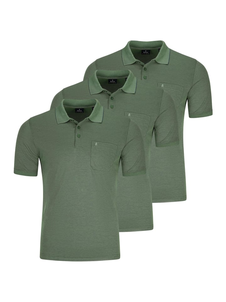 Poloshirt Basic in Schilf