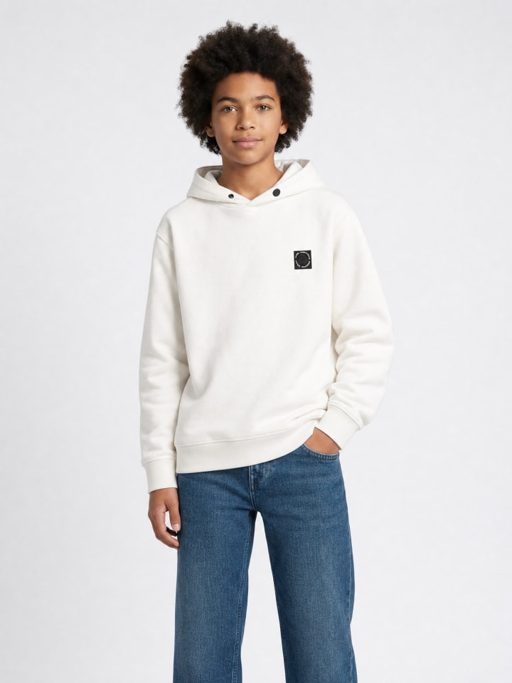 Lockerer Hoodie Millrun in Weiß