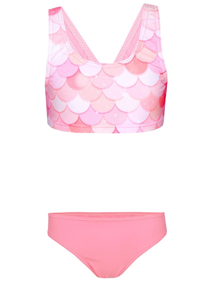 Mädchen Sport Bikini Racerback Bustier & Bikinislip in rosa