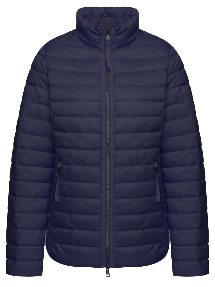 Damen Fake Down Jacke in marine