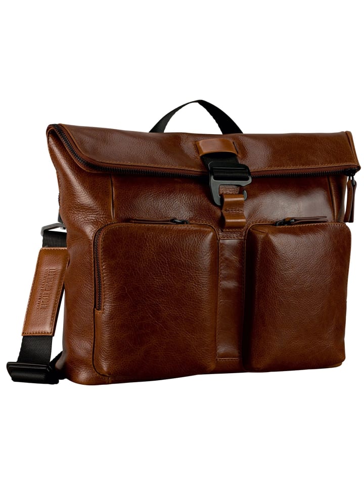Porto Umhängetasche Leder 32 cm braun