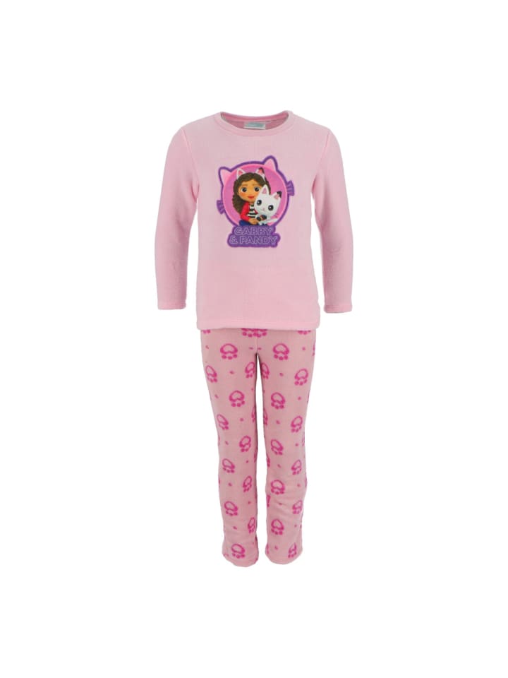 Gaby's Dollhouse Coral Fleece Schlafanzug Pyjama für Kinder in Rosa