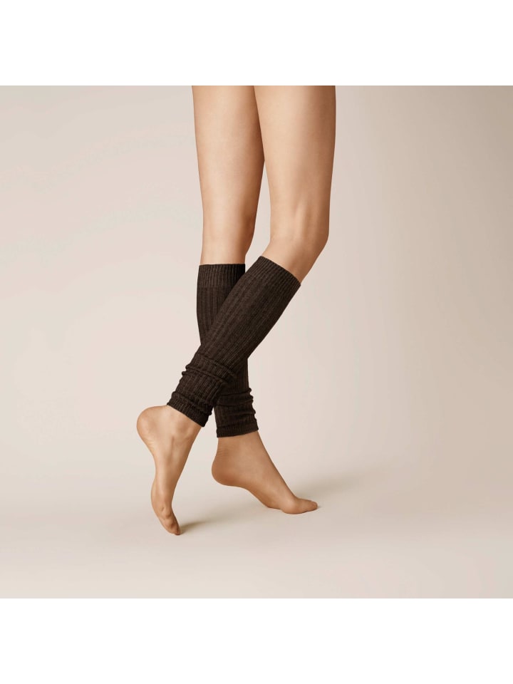Beinstulpen Winter Dreams - Rib wärmend in Brown-mel.