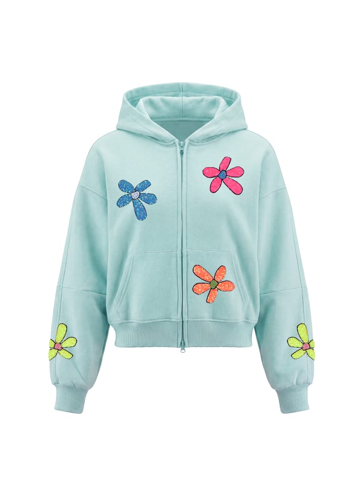 Women Hoodie in Aqua