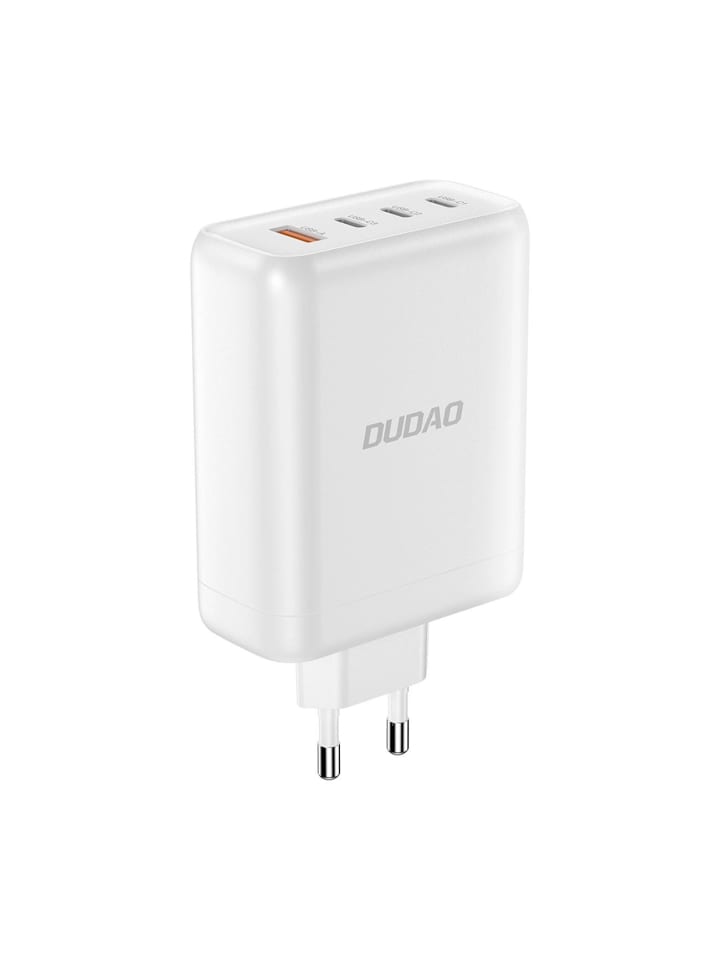Schnelladegerät USB-A / 3xUSB-C PD 140W Weiß in Weiß