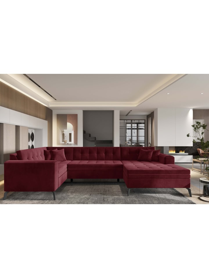 Monton Recamiere Rechts in Tawny Port - (L) 180 x (B) 340 x (H) 93 cm