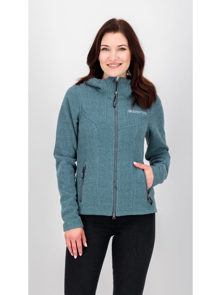 Strickfleecejacke GLORY MAY in Blau