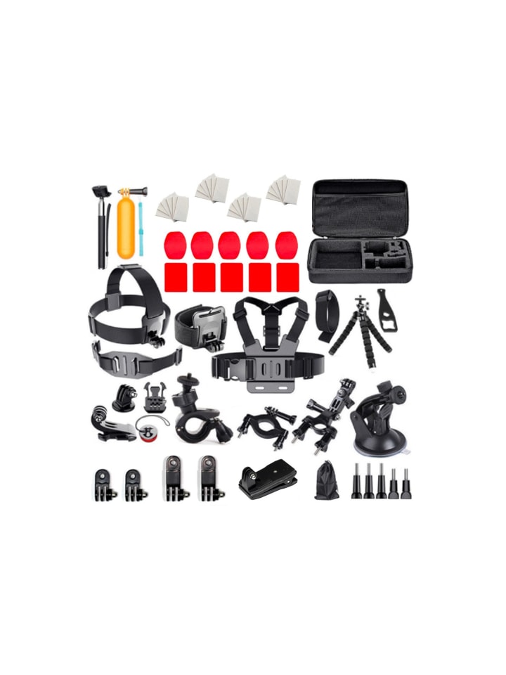 Set universelles Zubehör 63 in 1 Kompatibel mit GoPro, DJI, in Schwarz
