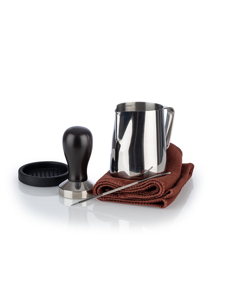 5tlg. Barista Set in Edelstahl, Maße: 10x10x10 cm