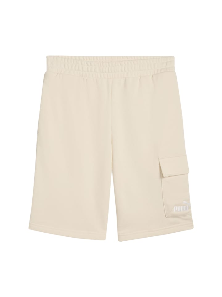 Cargo-Shorts mit Logo, ungefärbt Beige