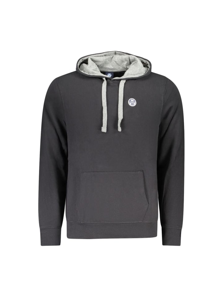 Schwarz Baumwolle Herren Sweatshirt