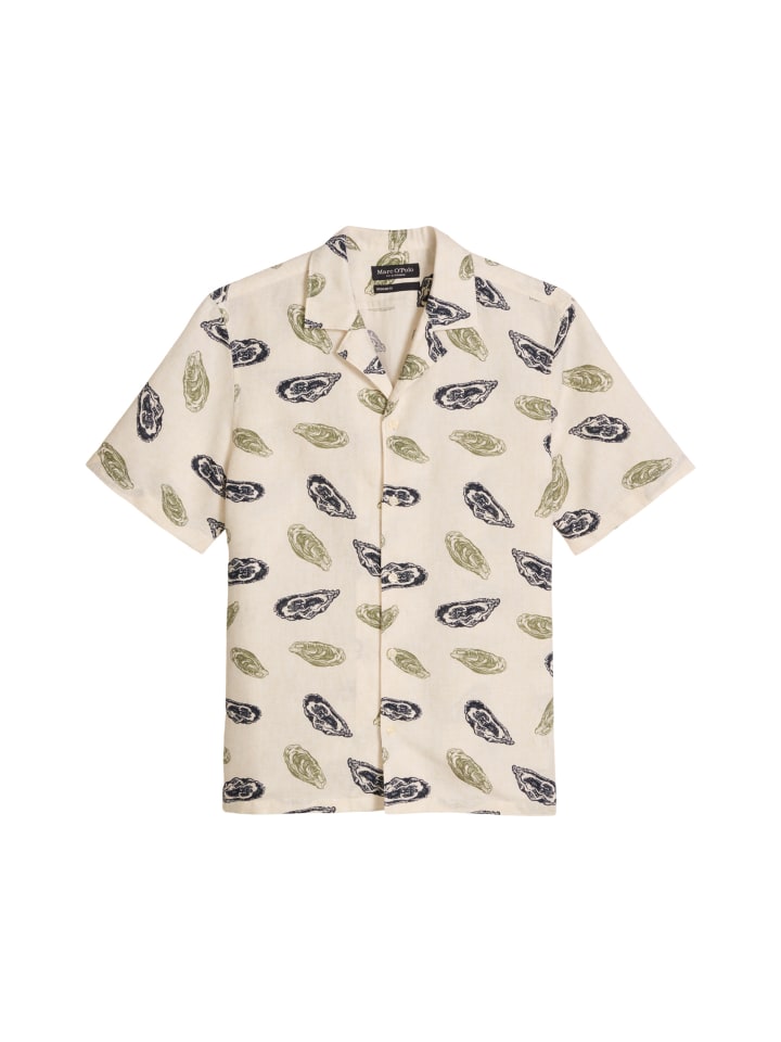 Kurzarm-Hemd regular in Light Beige