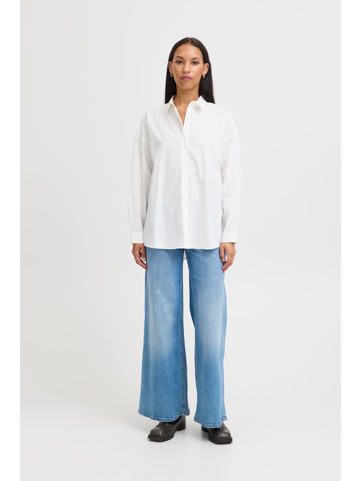 Langarm - Hemd IHSADIA Loose fit in Cloud Dancer