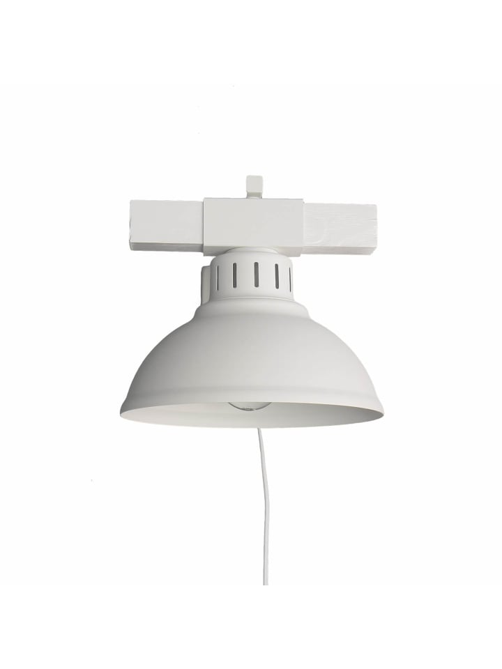Wandlampe Ø 21 x (H)20 cm in Weiß