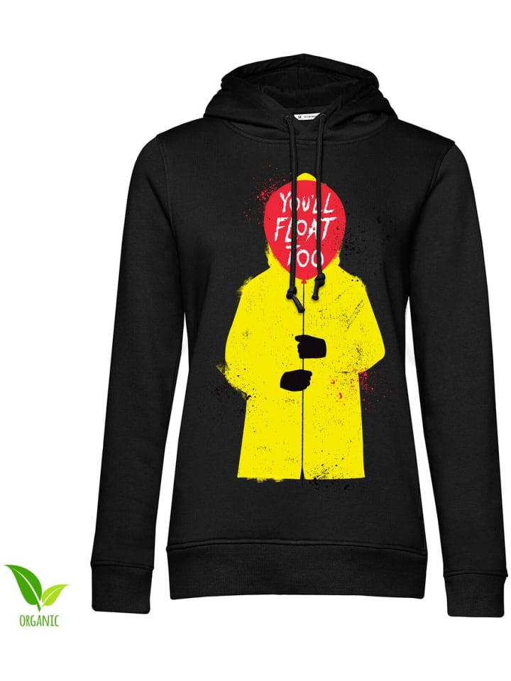 Hoodie "You'll float" in Schwarz