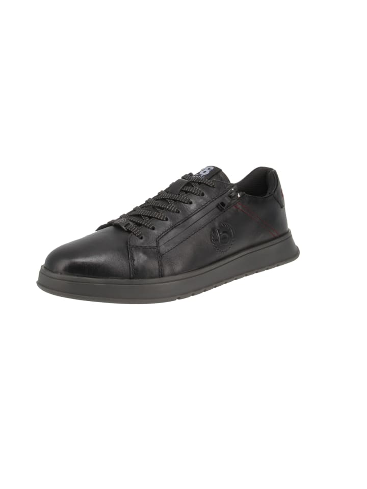 Sneaker low Leder Sneaker in Schwarz