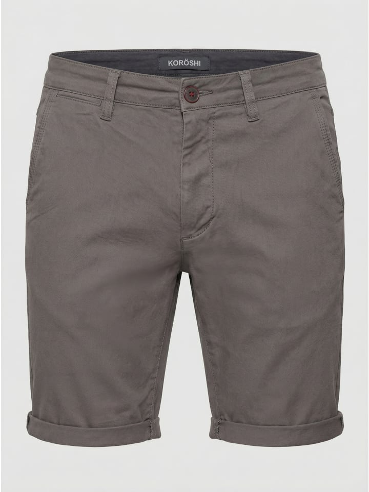 Herren baumwoll chino shorts in grau