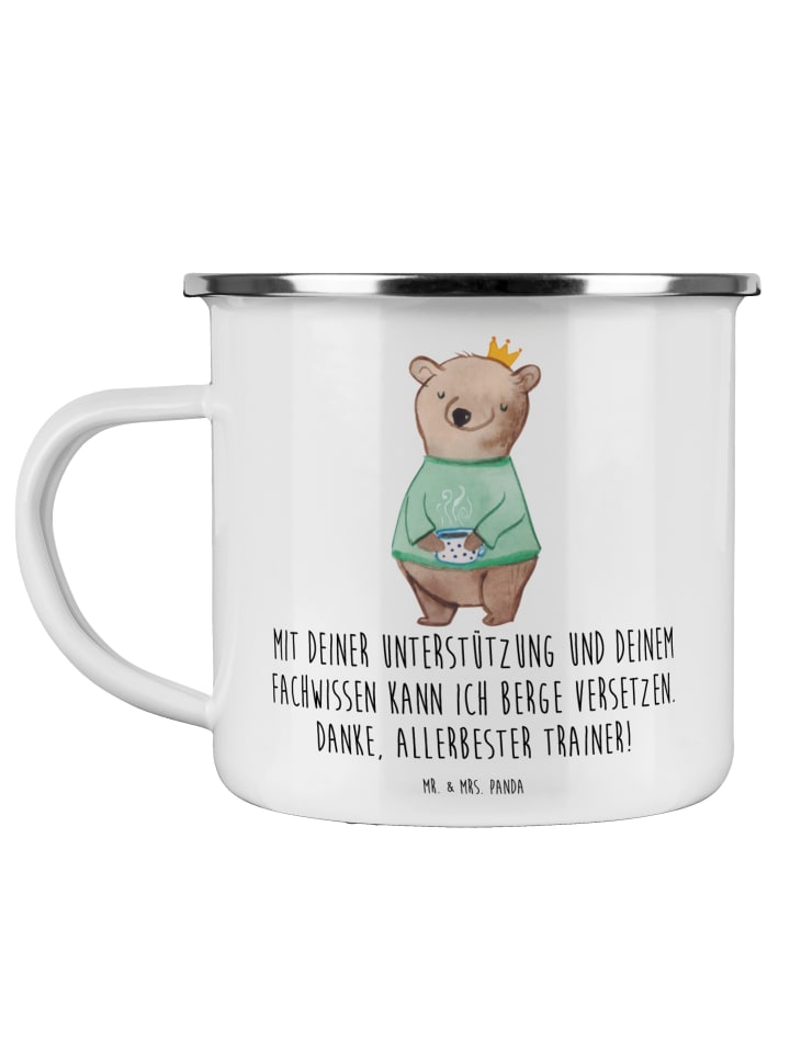 Becher Bester Trainer mit Spruch in Weiß