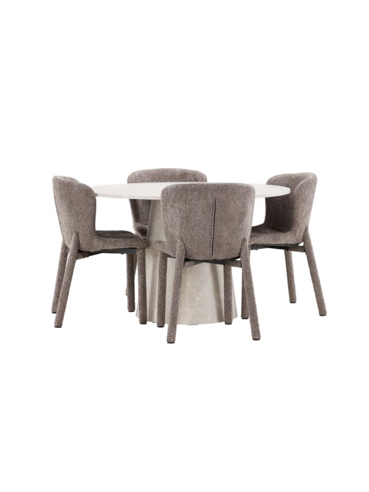Essgruppe Lanzo (5-teilig) Beige 120 x 120 cm