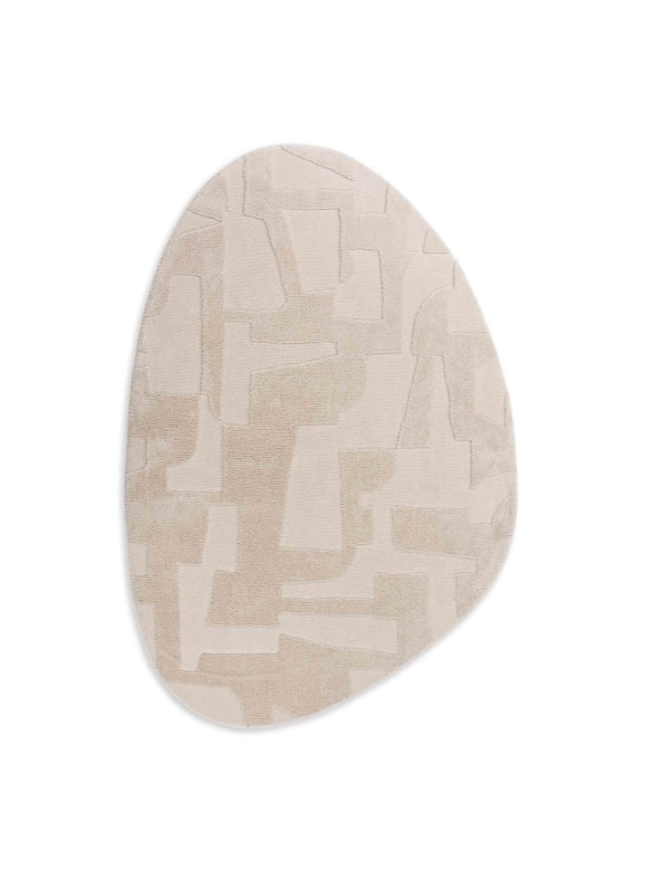 Hochflorteppich BLAZE KIESELFORM in Offwhite