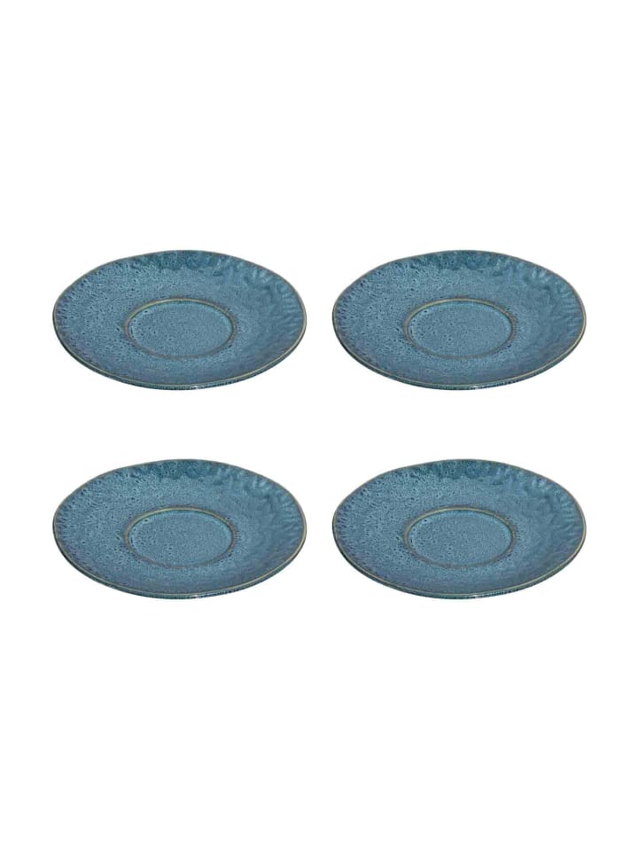 4er Set Untertassen Matera in ø 15.0 cm in blau