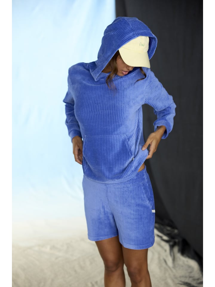 Kapuzenpullover in blau