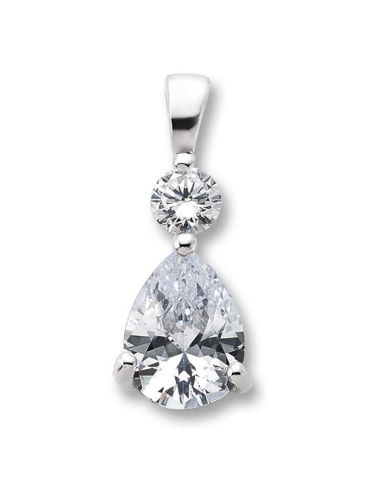 Zirkonia Anhänger aus 925 Silber in silber