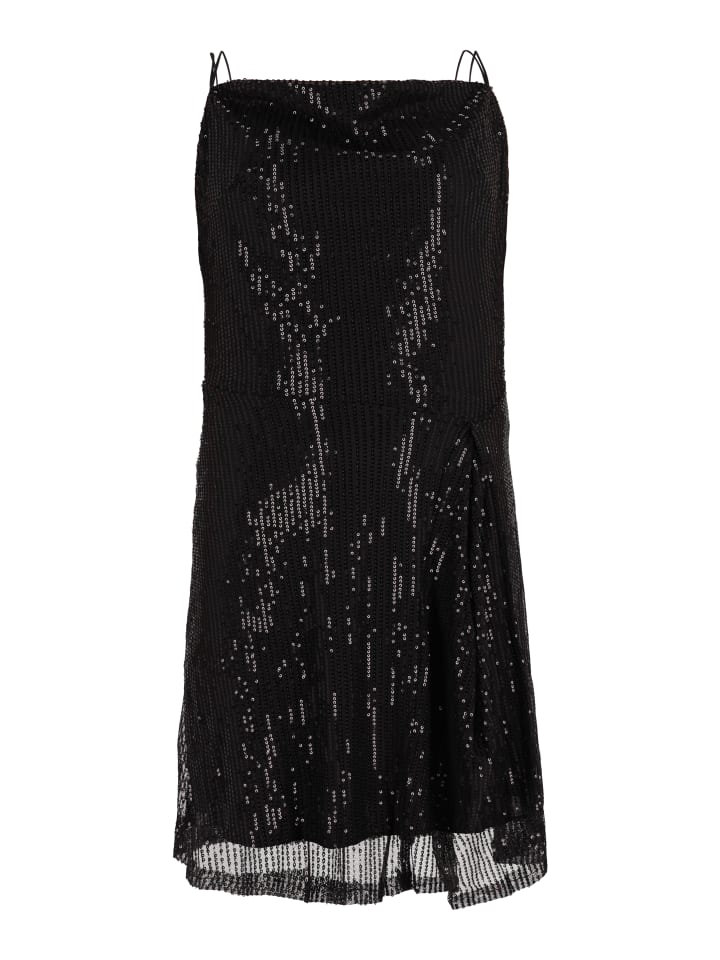 Damen Mini Spaghettikleid in Schwarz