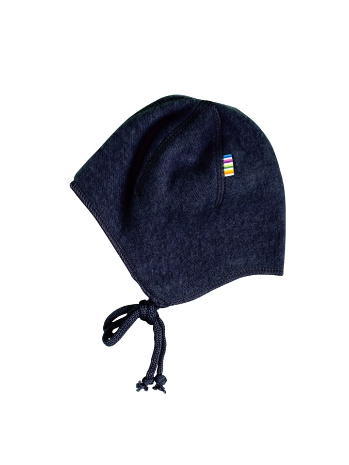 Wintermütze Merino-Wolle in dark blue melange