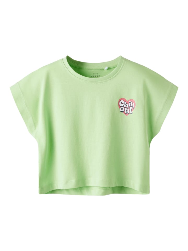 T-Shirt NKFVILMA CAPSL CROP TOP F1 in arcadian green