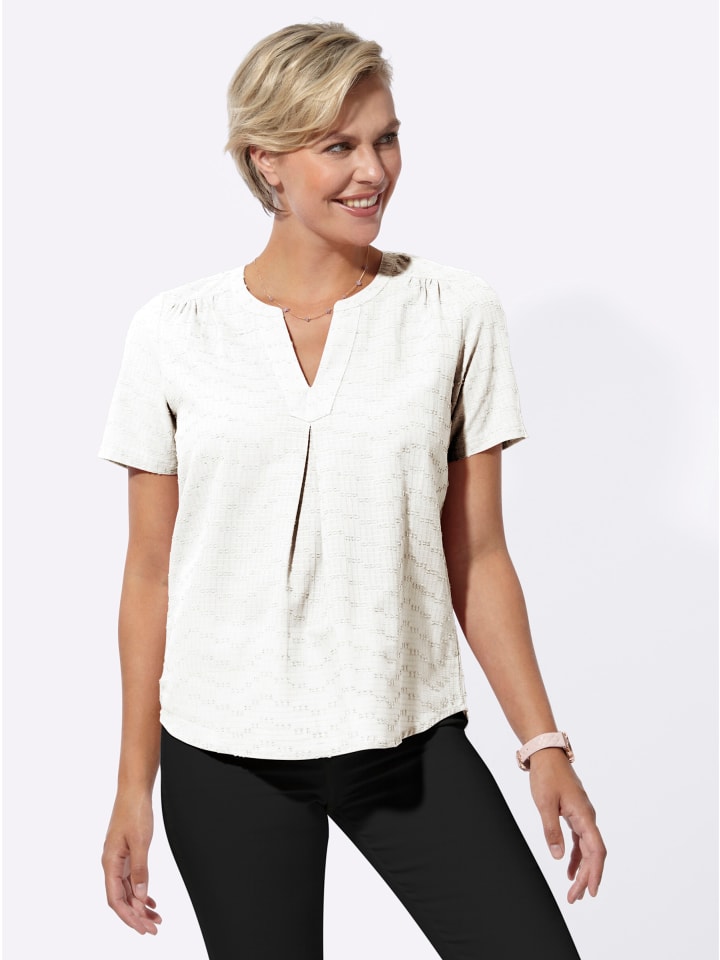 Bluse in ecru