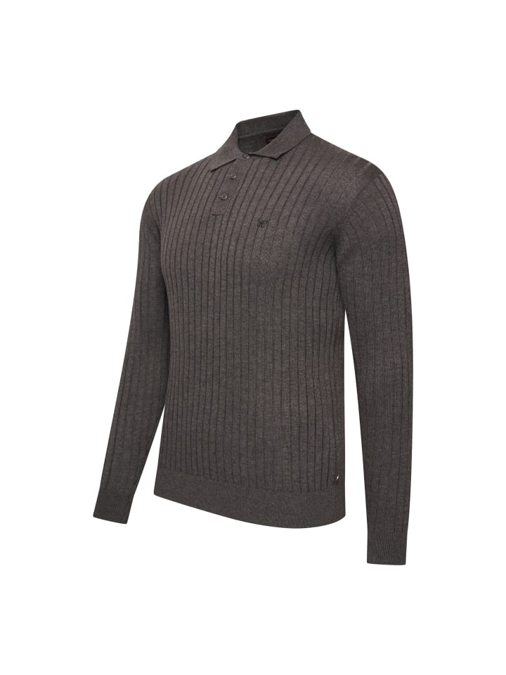 Pullover Massa Knit Polo in Grau