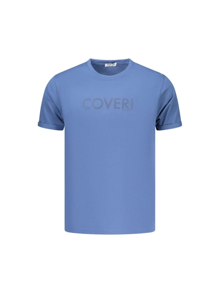 Blau Baumwolle Herren T-Shirt