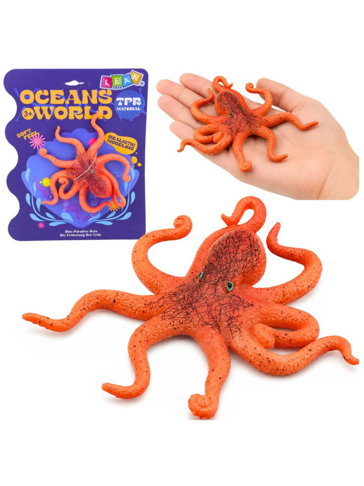Gummi-Oktopus-Figur, dehnbar, realistisches Meerestier, 12 cm