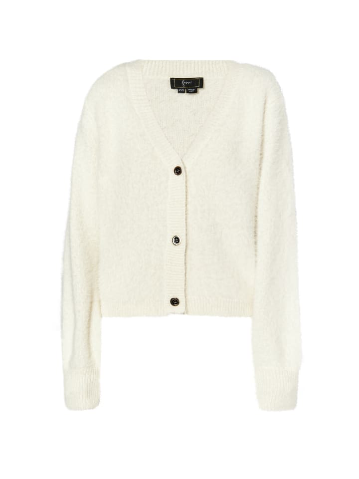 Damen Strickjacke in Wollweiss