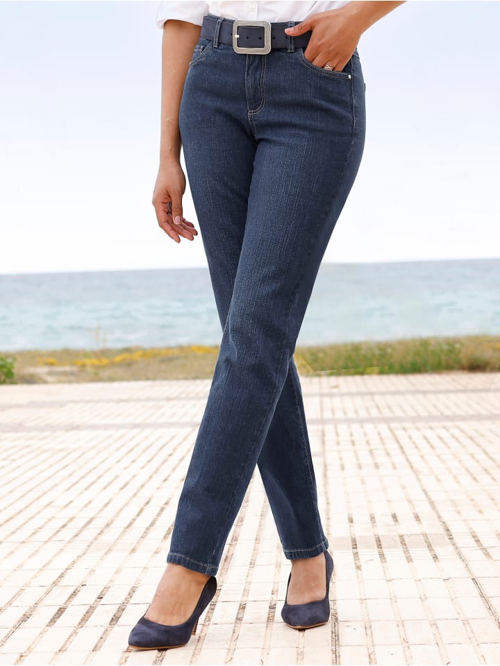 5-Pocket-Jeans in blue-stone-washed