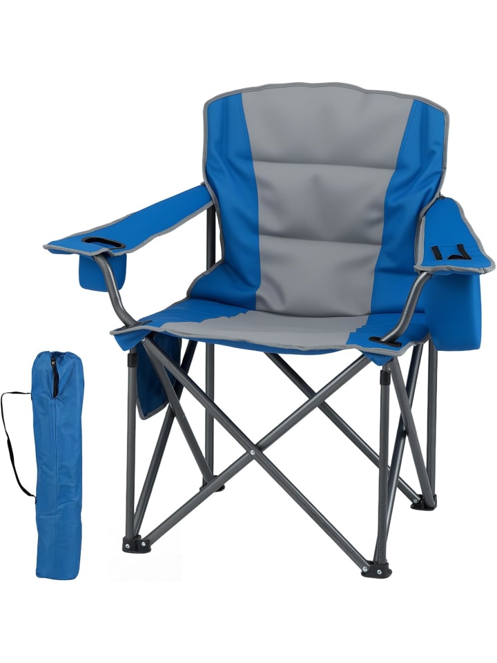 Campingstuhl Faltbar XXL in Blau