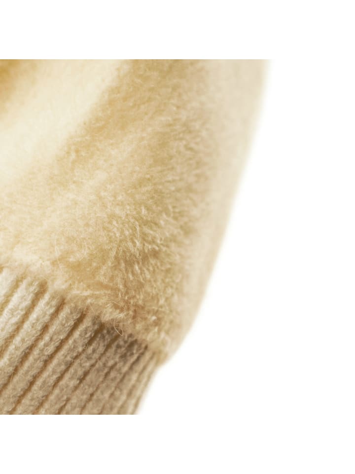 Strickmütze mit Flechtmuster für Unisex Erwachsene und Kinder in Schwarz