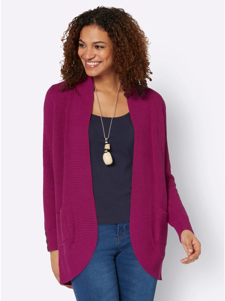 Strickjacke in magenta