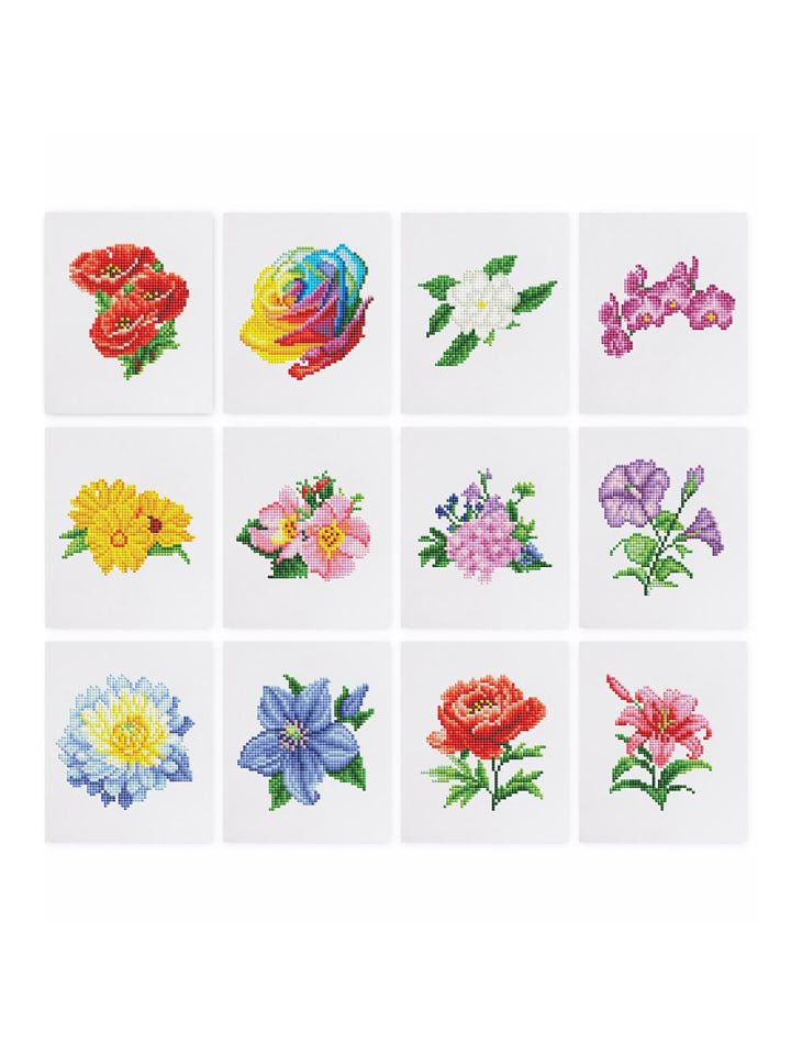 Mini Diamond Painting Mini s 12er Set-"Blumenliebe"
