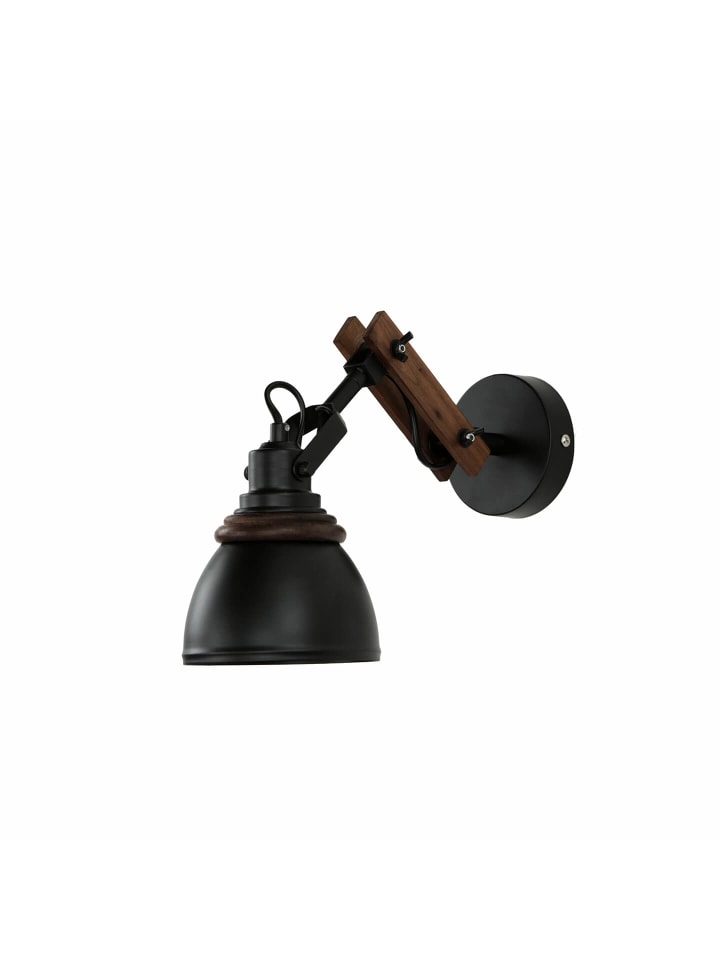 Wandlampe (B)12.5 x (H)12.5 cm in Schwarz Natur