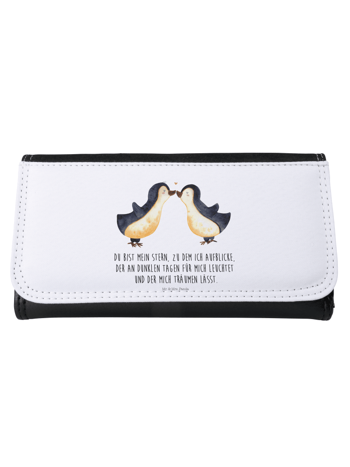 Wallet Pinguin Liebe mit Spruch in Weiß
