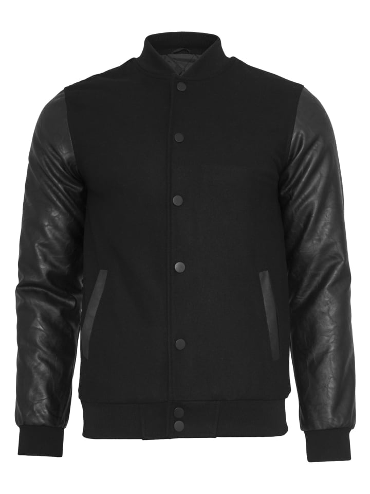 College Jacket in blk/blk